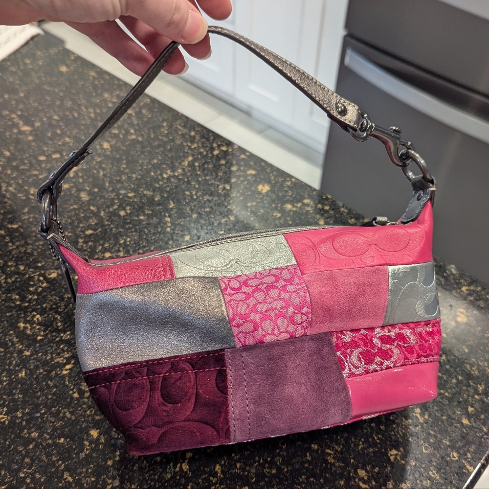 Y2K Pink Patchwork Demi Mini Shoulder Bag - Picture 3 of 10